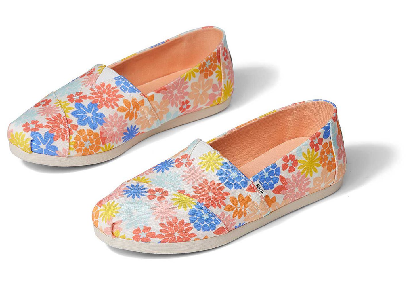 Toms Espadryle Damskie Beżowe - Alpargata Wildflowers - 79VOMRLKT